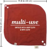 Kishu Baby Indi GOTS Organic Infinity Scarf Bib Set - 4-Way Reversible, 8 Layer Muslin Drool Bibs - Image 5